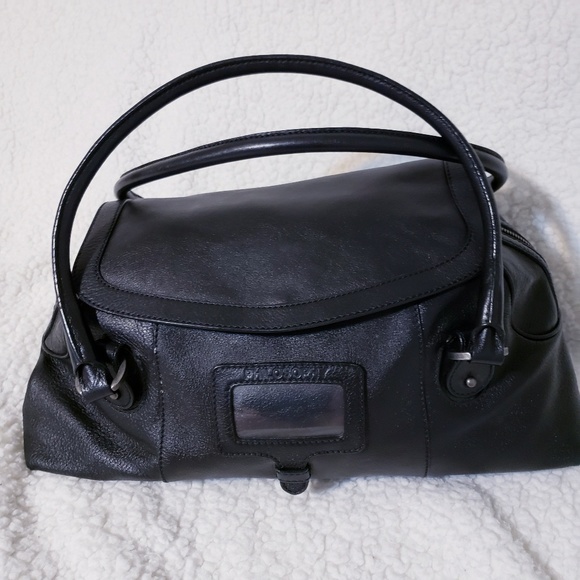 Philosophy di Alberta Ferretti Vintage Black Leather Designer Bag Ultra Soft - Picture 1 of 8